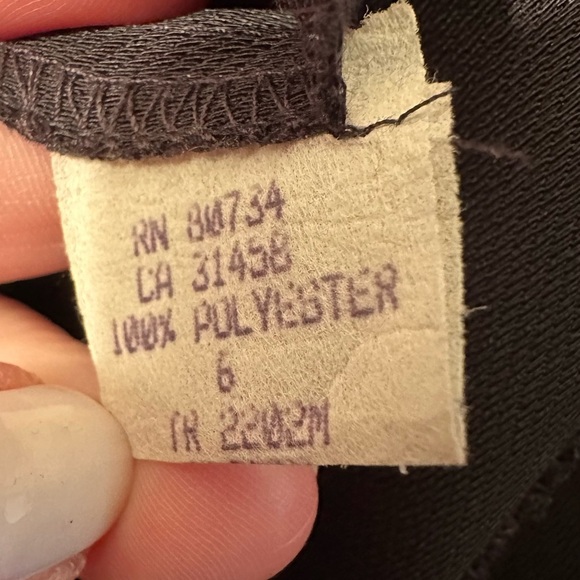 ALICE + OLIVIA Vtg 6 Black Flat Front Slash Pockets Classic Trousers Minimalist - Picture 7 of 10